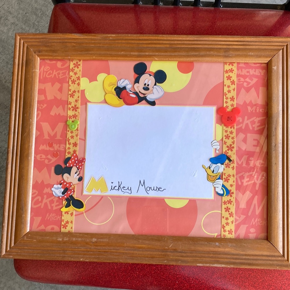 Mickey Mouse Art Framed to Add child’s Name